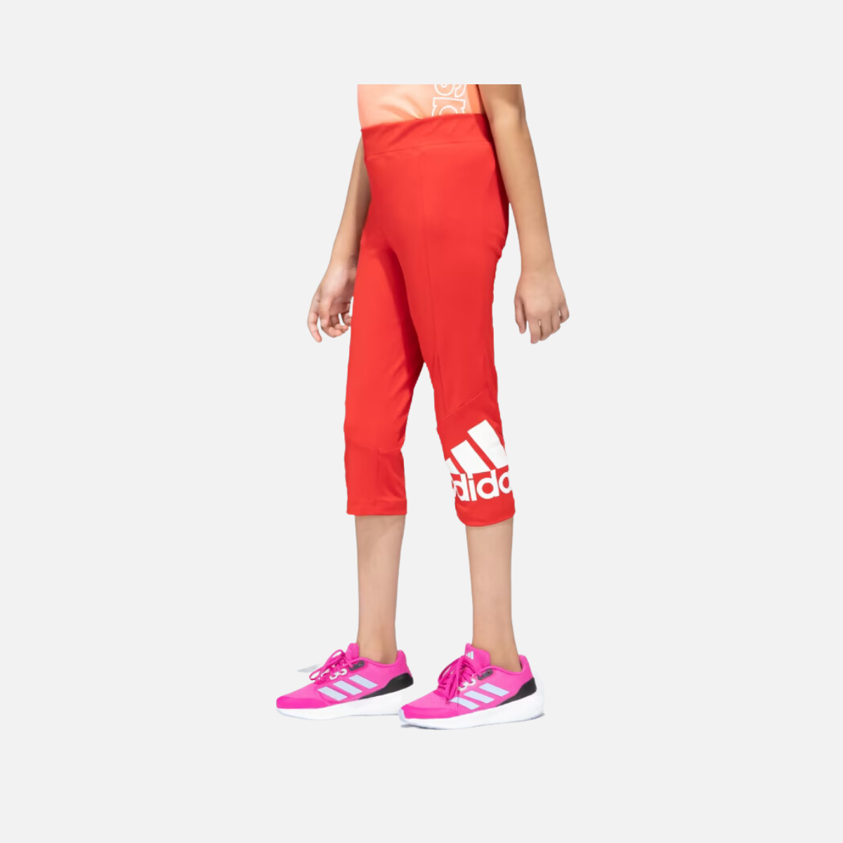 Adidas Girls LIN Tights (7-15 Year) -Better Scarlet