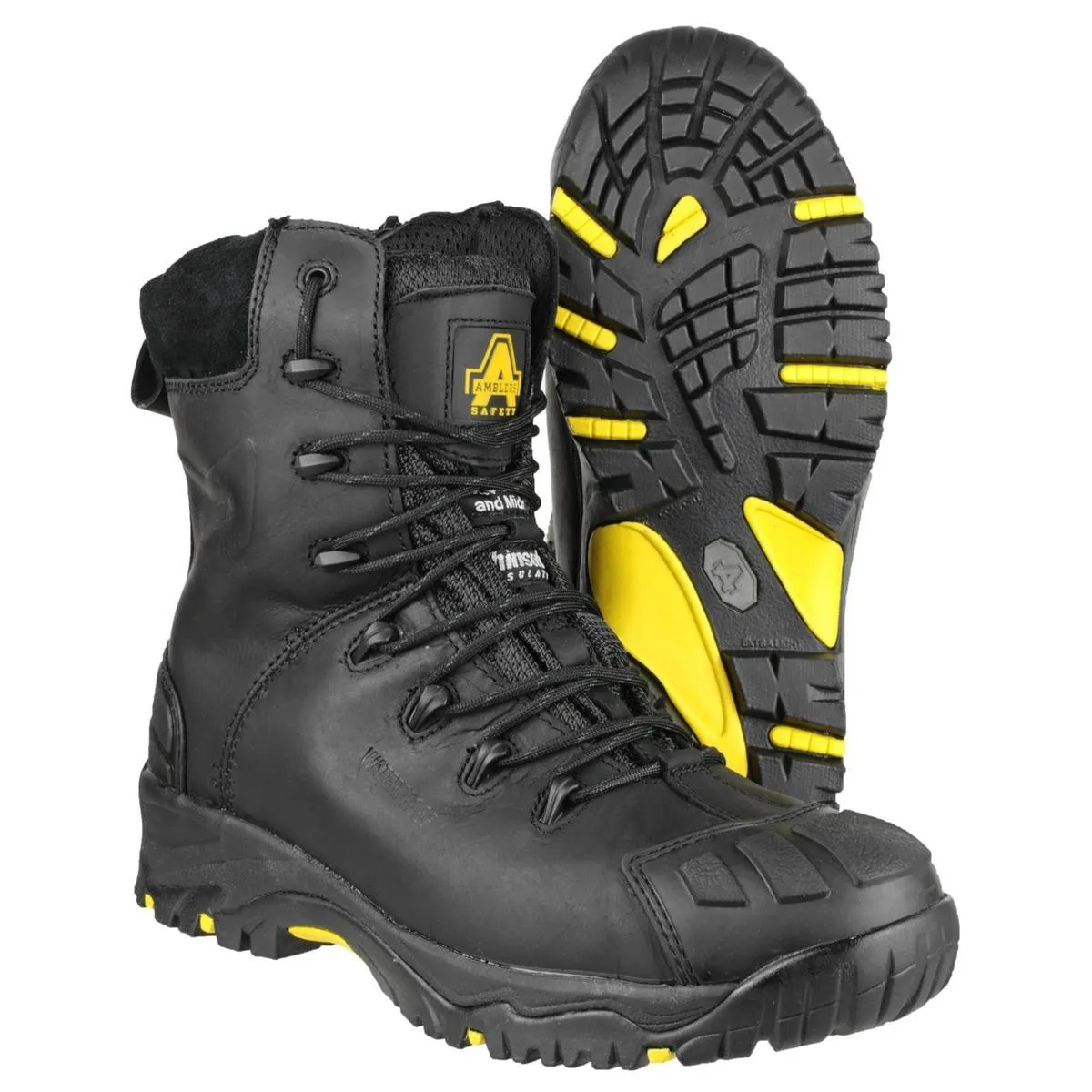 Amblers Safety FS999 Hi Leg Composite Safety Boot With Side Zip Black