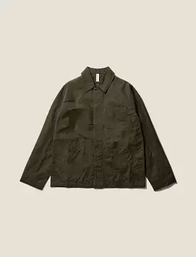 ANOTHER ASPECT Waxed Cotton Overshirt Leaf