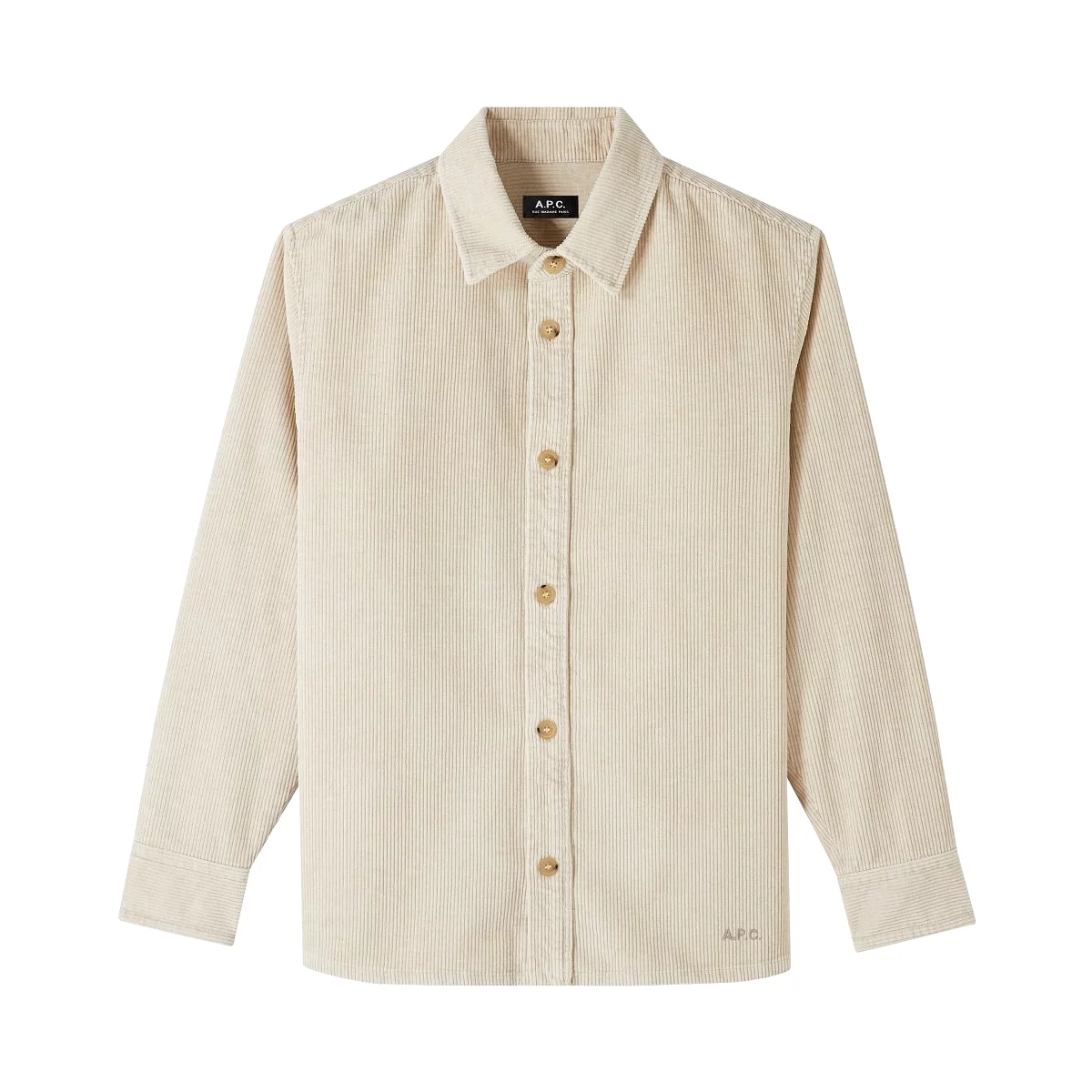 APC Overshirt Bobby logo ECRU