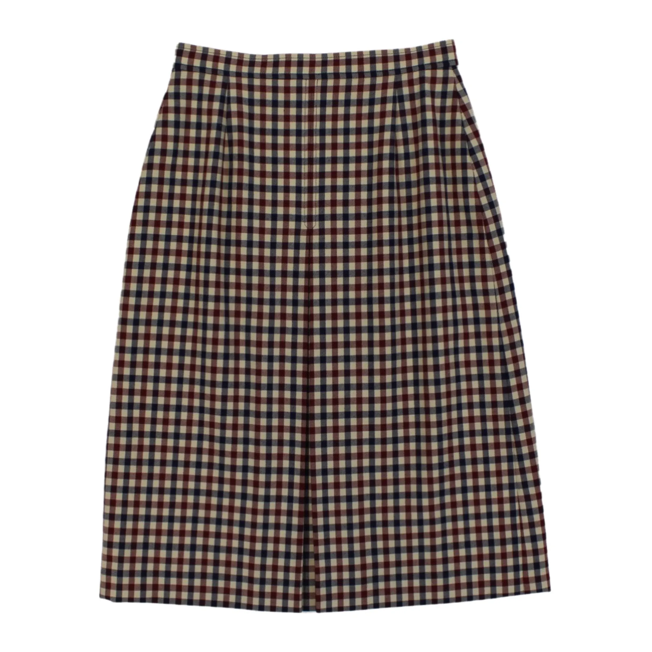 Aquascutum High Waist Checked Skirt