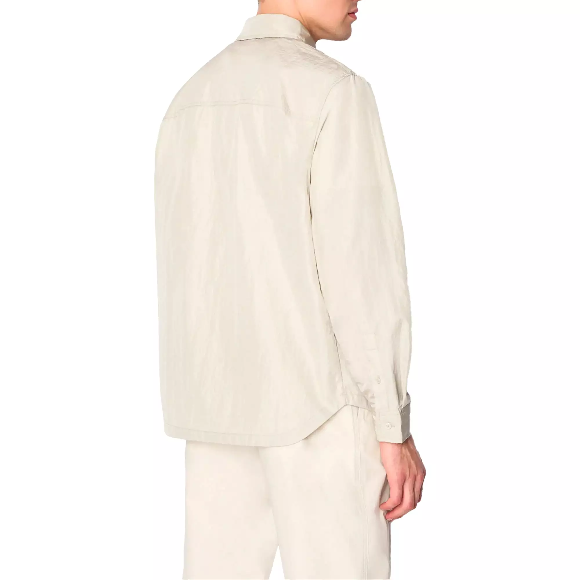 Armani Exchange Technical Nylon Overshirt - White Pepper