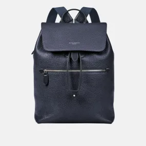 ASPINAL OF LONDON ONLINE EXCLUSIVE Reporter Grained Leather Backpack - Navy