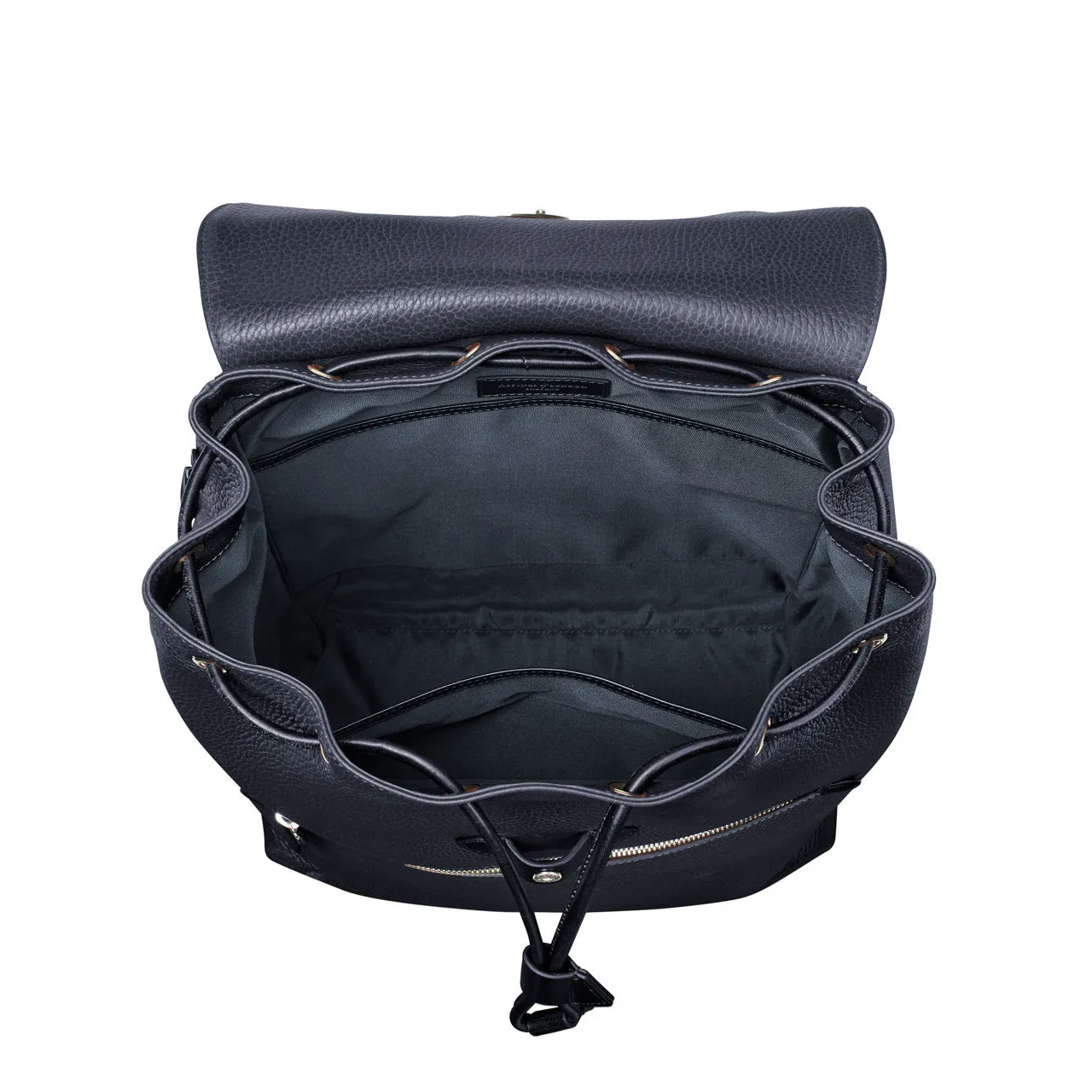 ASPINAL OF LONDON ONLINE EXCLUSIVE Reporter Grained Leather Backpack - Navy