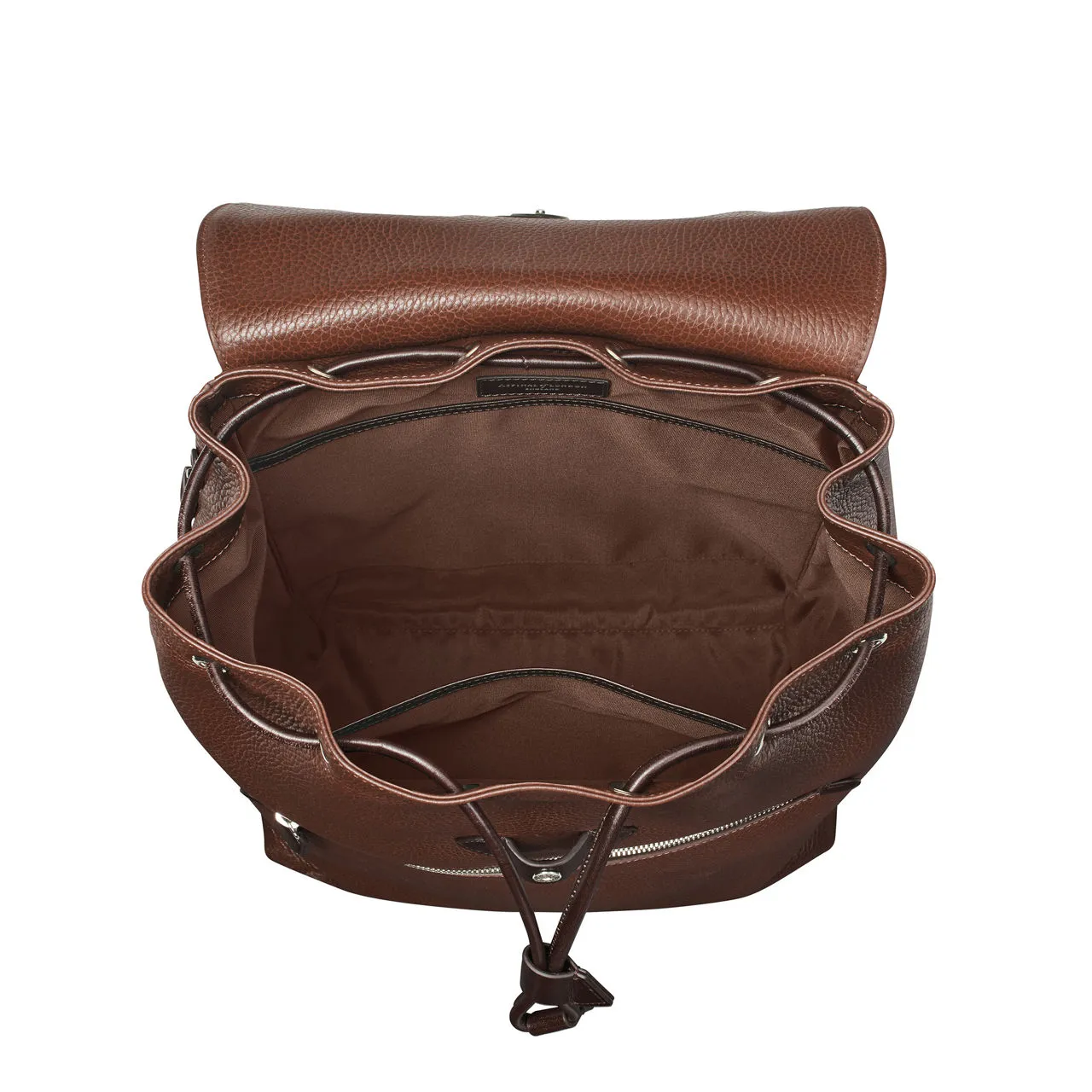 ASPINAL OF LONDON ONLINE EXCLUSIVE Reporter Grained Leather Backpack - Tobacco