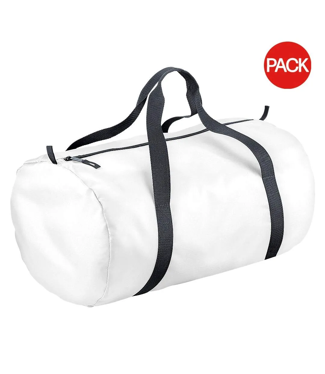 BagBase Packaway Barrel Bag/Duffel Water Resistant Travel Bag (8 Gallons) (Pack (White) (One Size) - UTRW6915