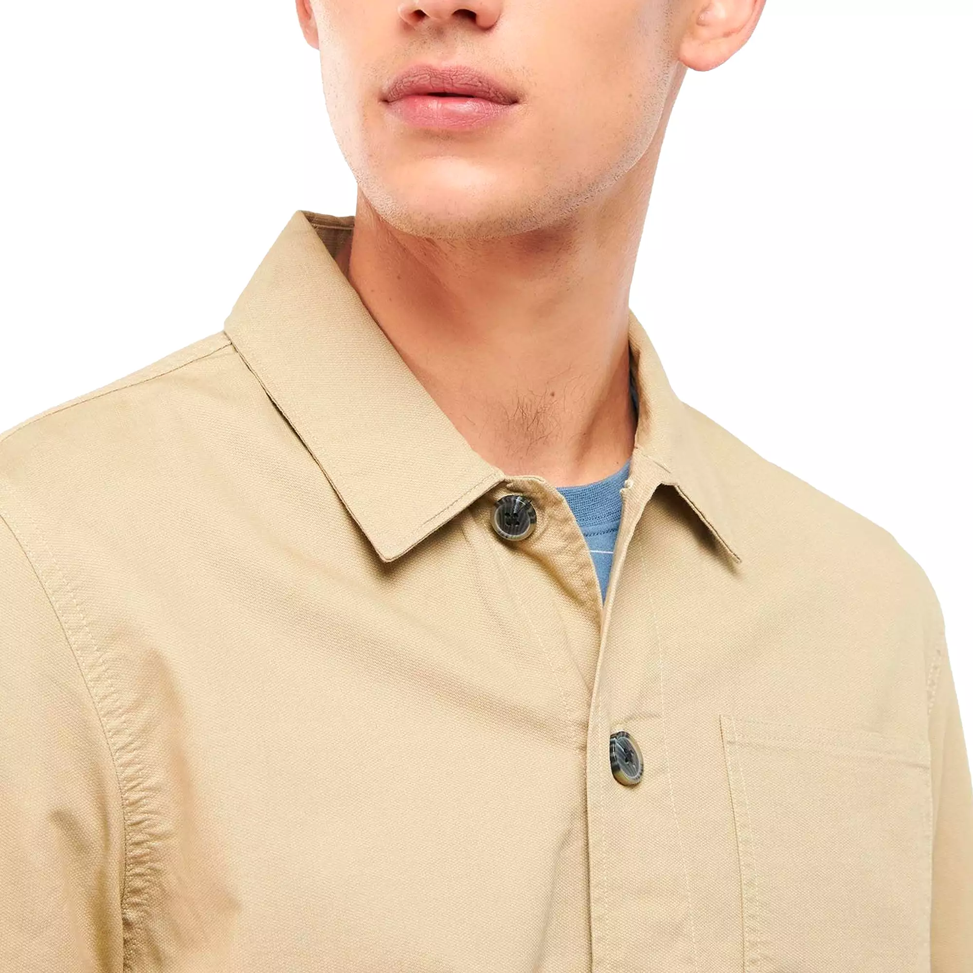 Barbour Newport Canvas Overshirt - Washed Stone