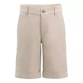 Beige Formal Shorts