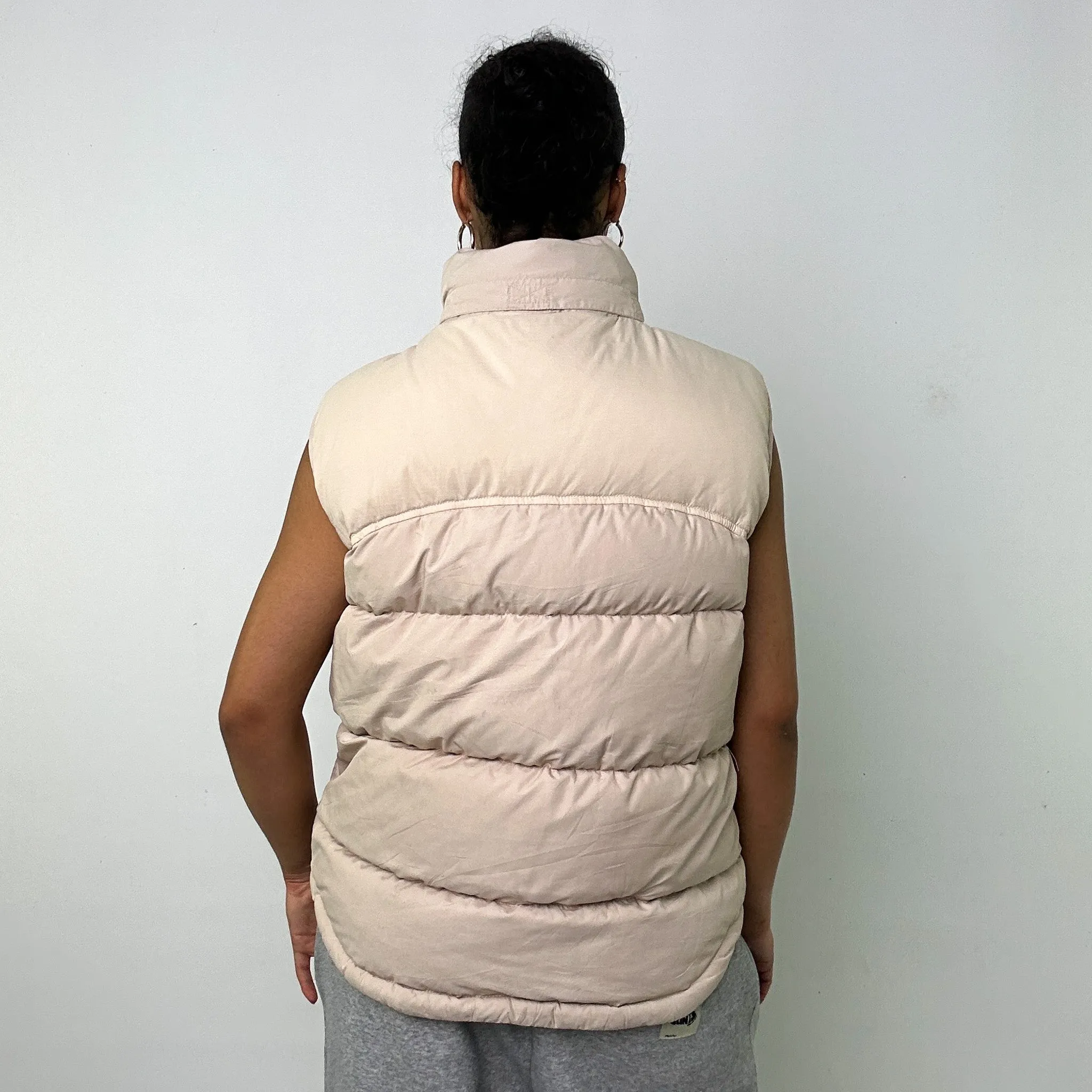 BEIGE TAN Y2KS NIKE PUFFER JACKET COAT GILET (