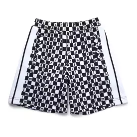 Black & White Checkerboard Print Shorts