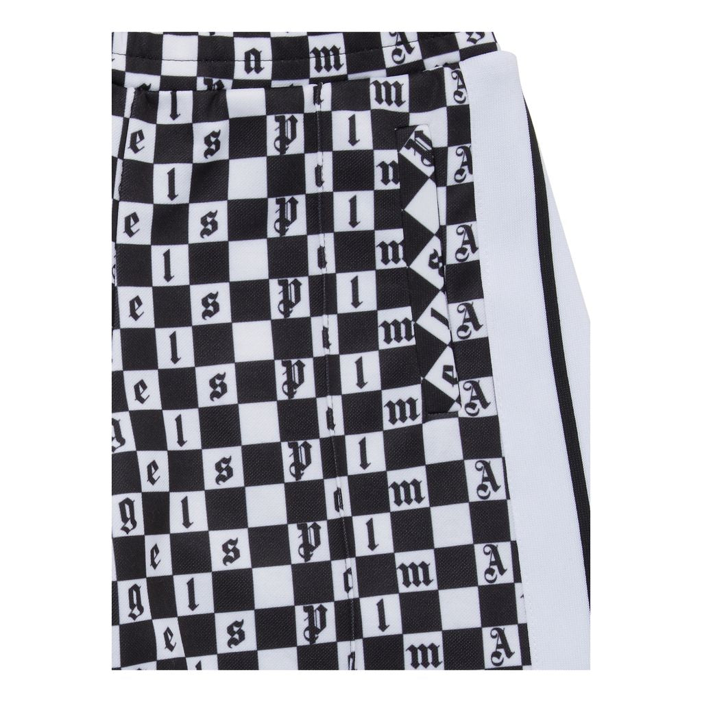 Black & White Checkerboard Print Shorts