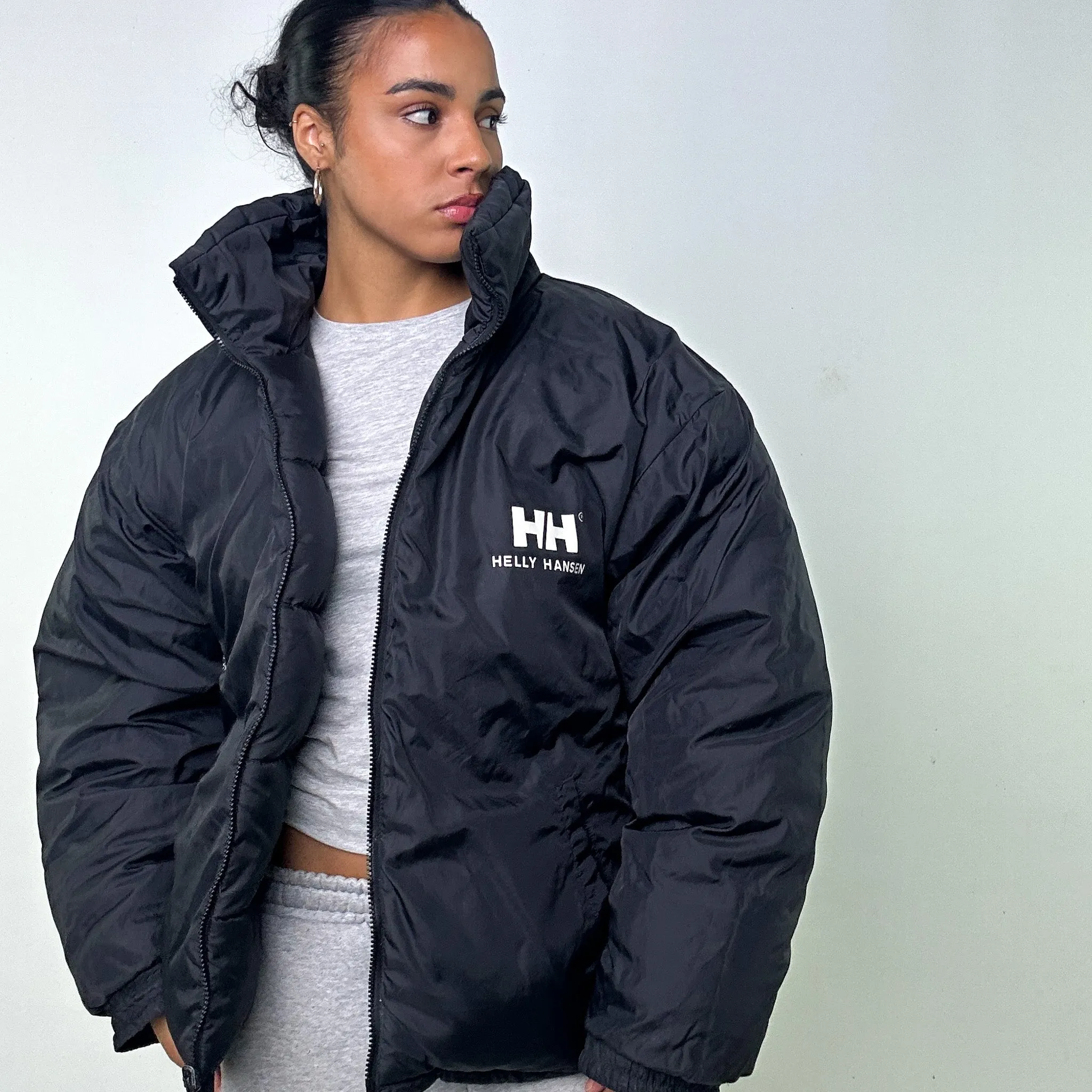 Black 90s Helly Hansen Puffer Jacket Coat (XL)