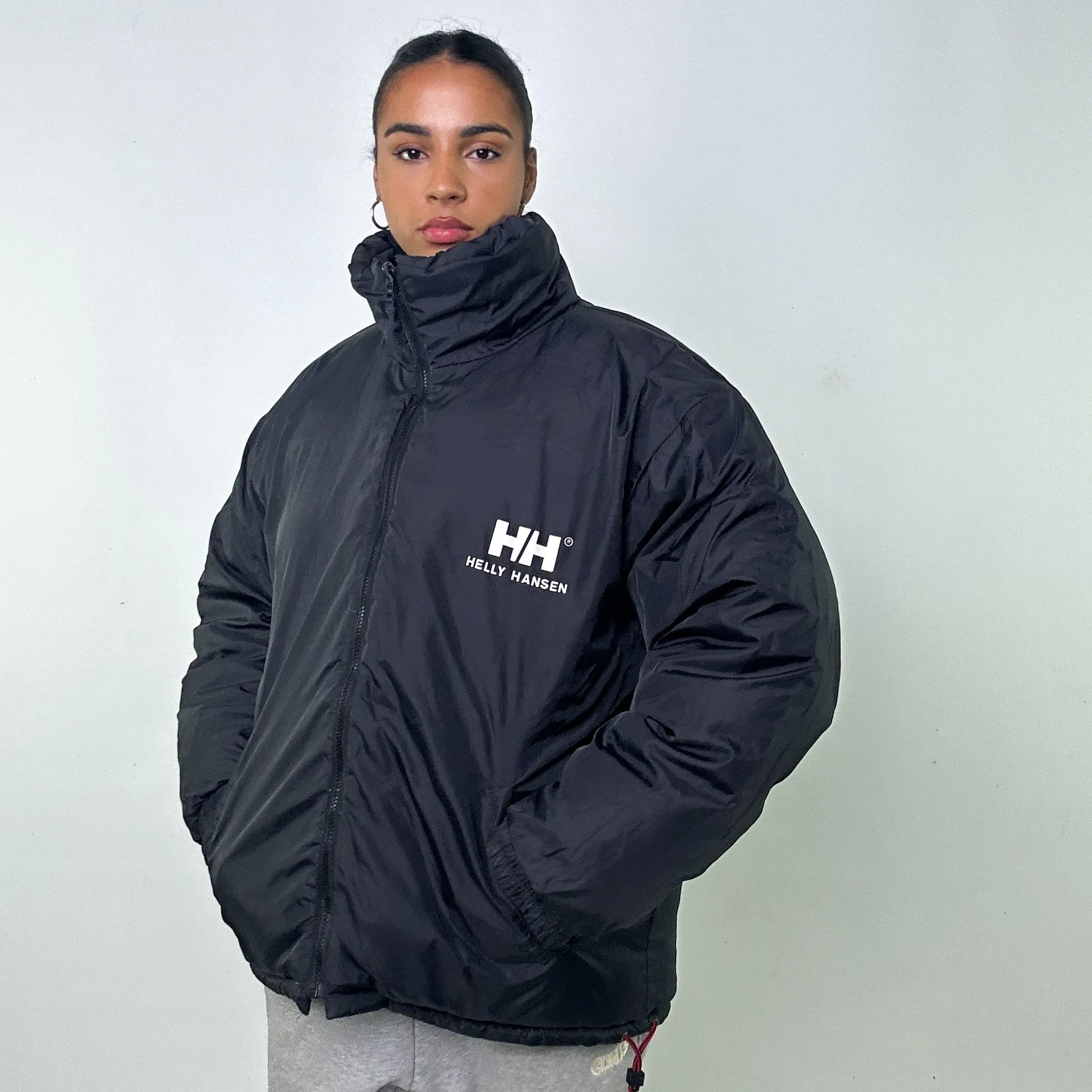 Black 90s Helly Hansen Puffer Jacket Coat (XL)