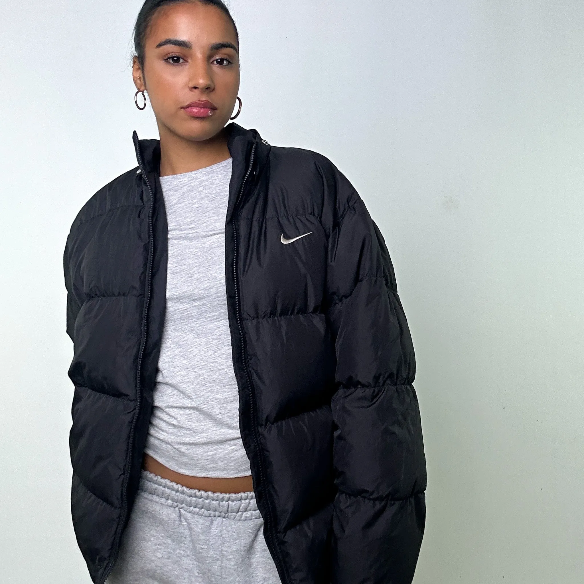 Black 90s NIKE Puffer Jacket Coat (L)