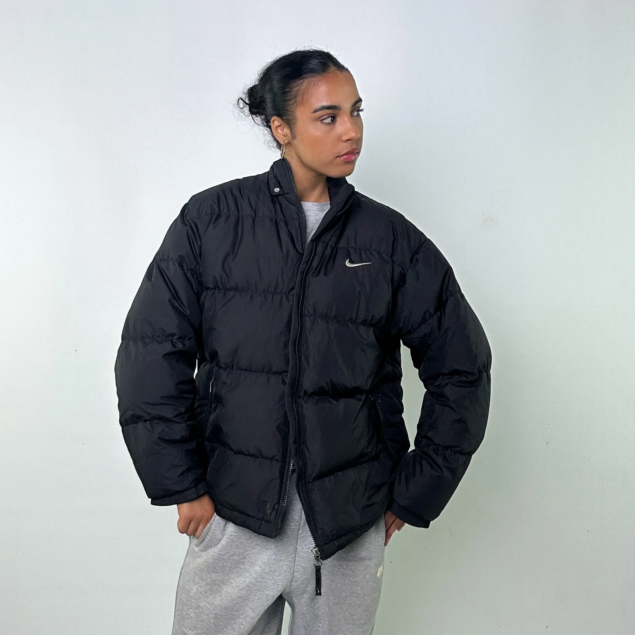 Black 90s NIKE Puffer Jacket Coat (L)