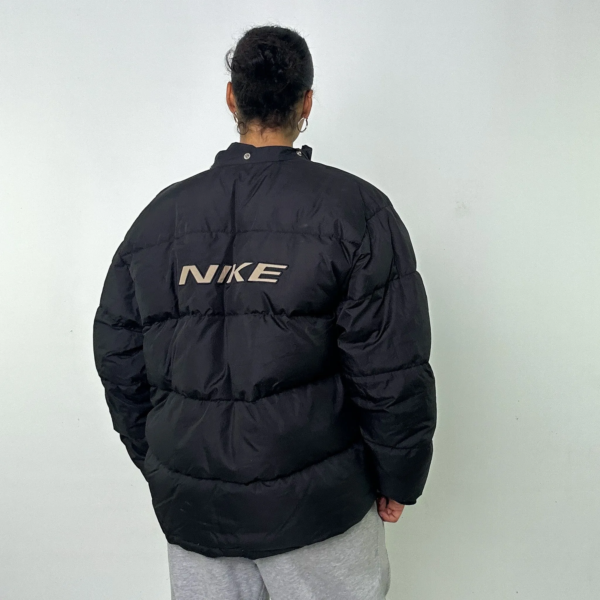 Black 90s NIKE Puffer Jacket Coat (L)