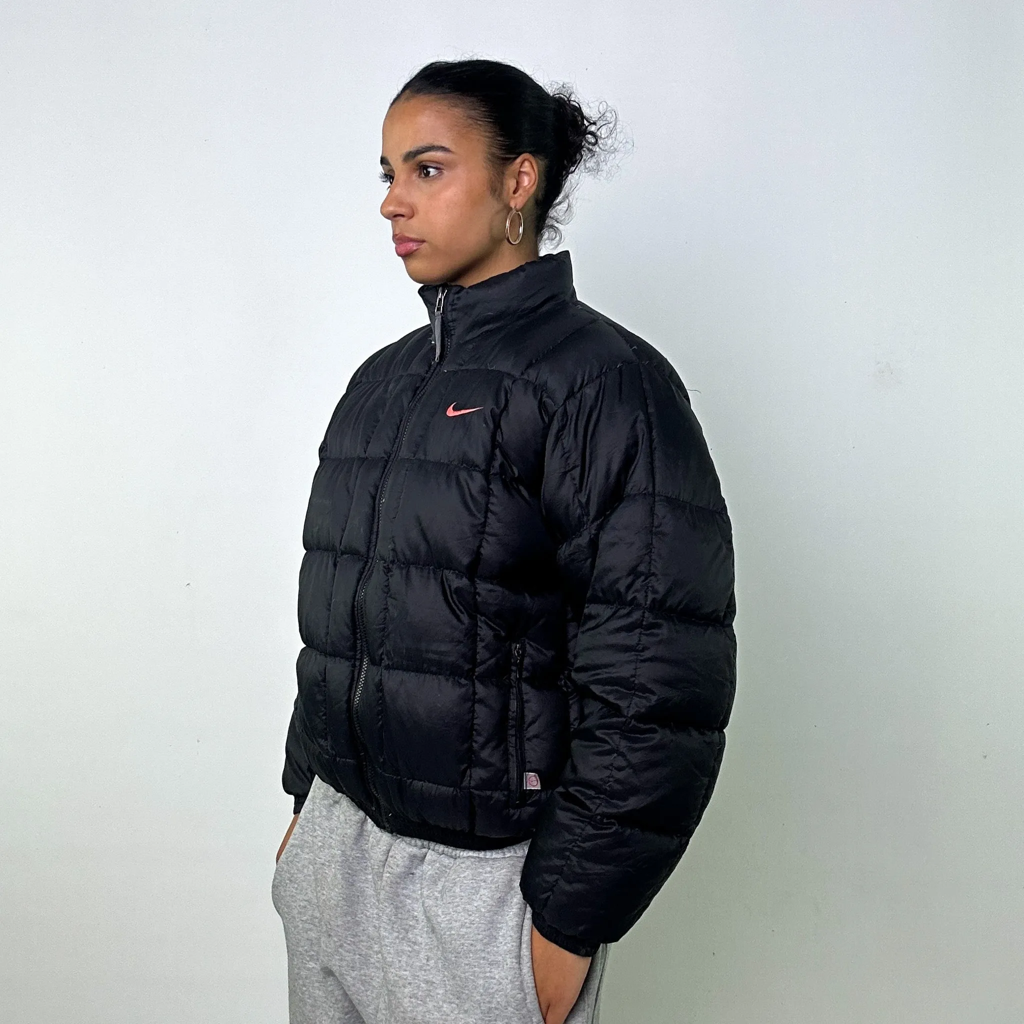 BLACK 90S NIKE PUFFER JACKET COAT (