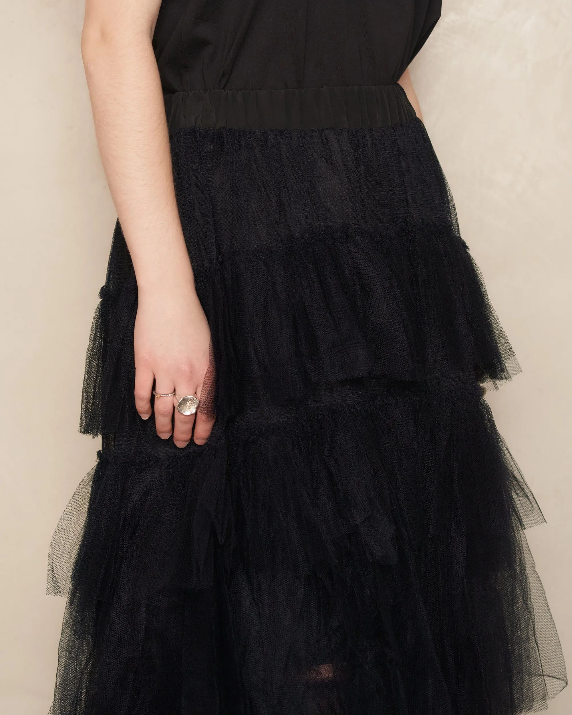 Black Long Tutu Skirt