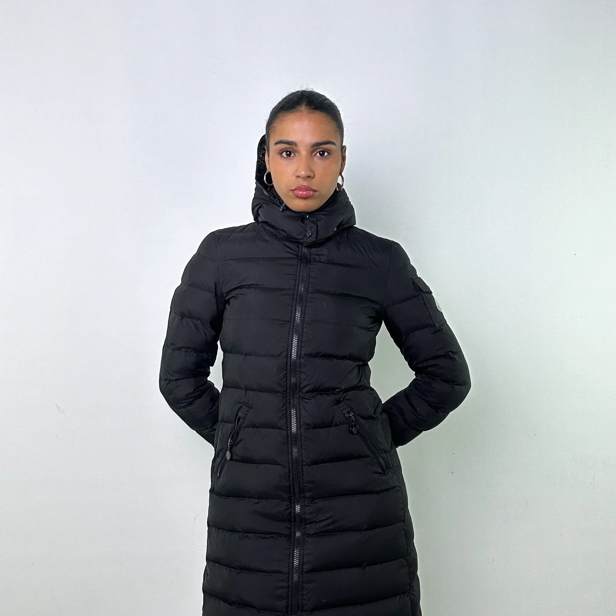 Black y2ks Moncler Moka Long Puffer Jacket Coat (XS)