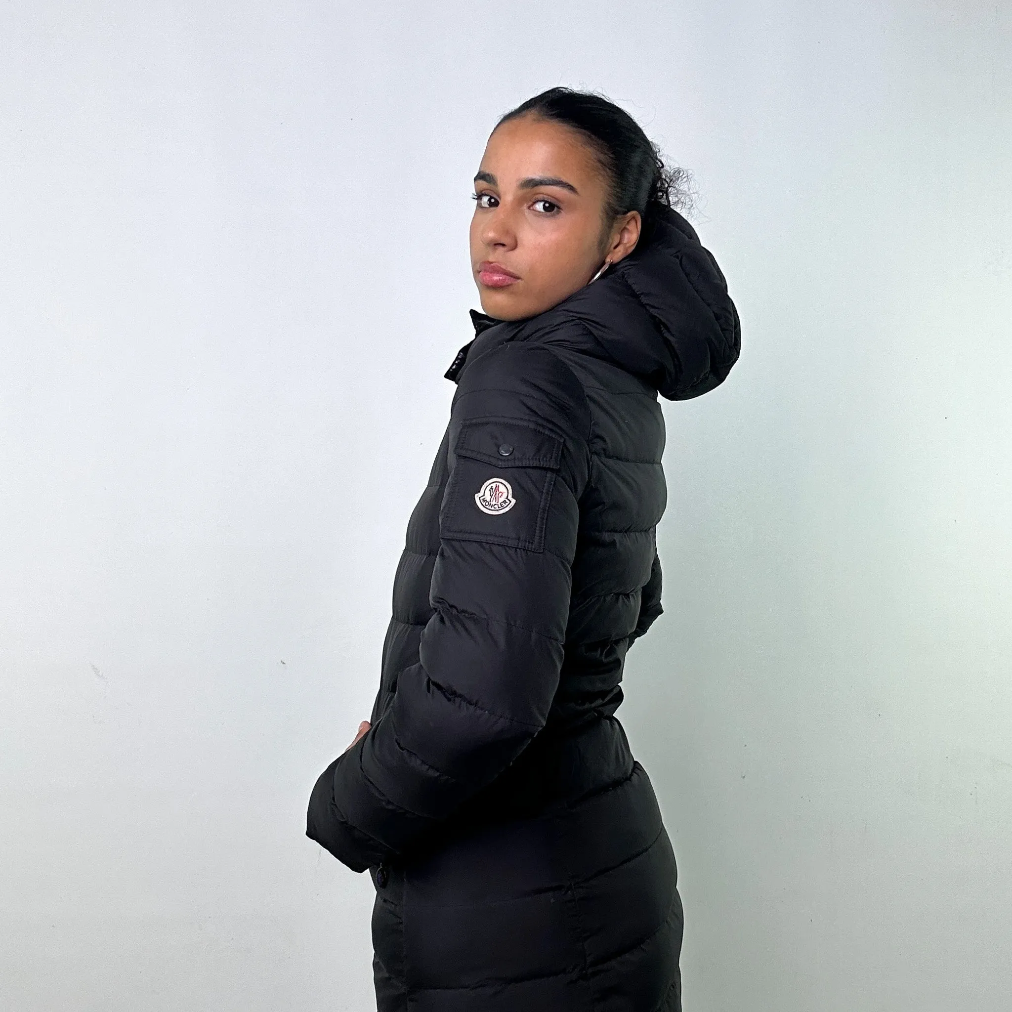 Black y2ks Moncler Moka Long Puffer Jacket Coat (XS)