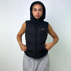 Black y2ks NIKE Puffer Jacket Coat Gilet (M)