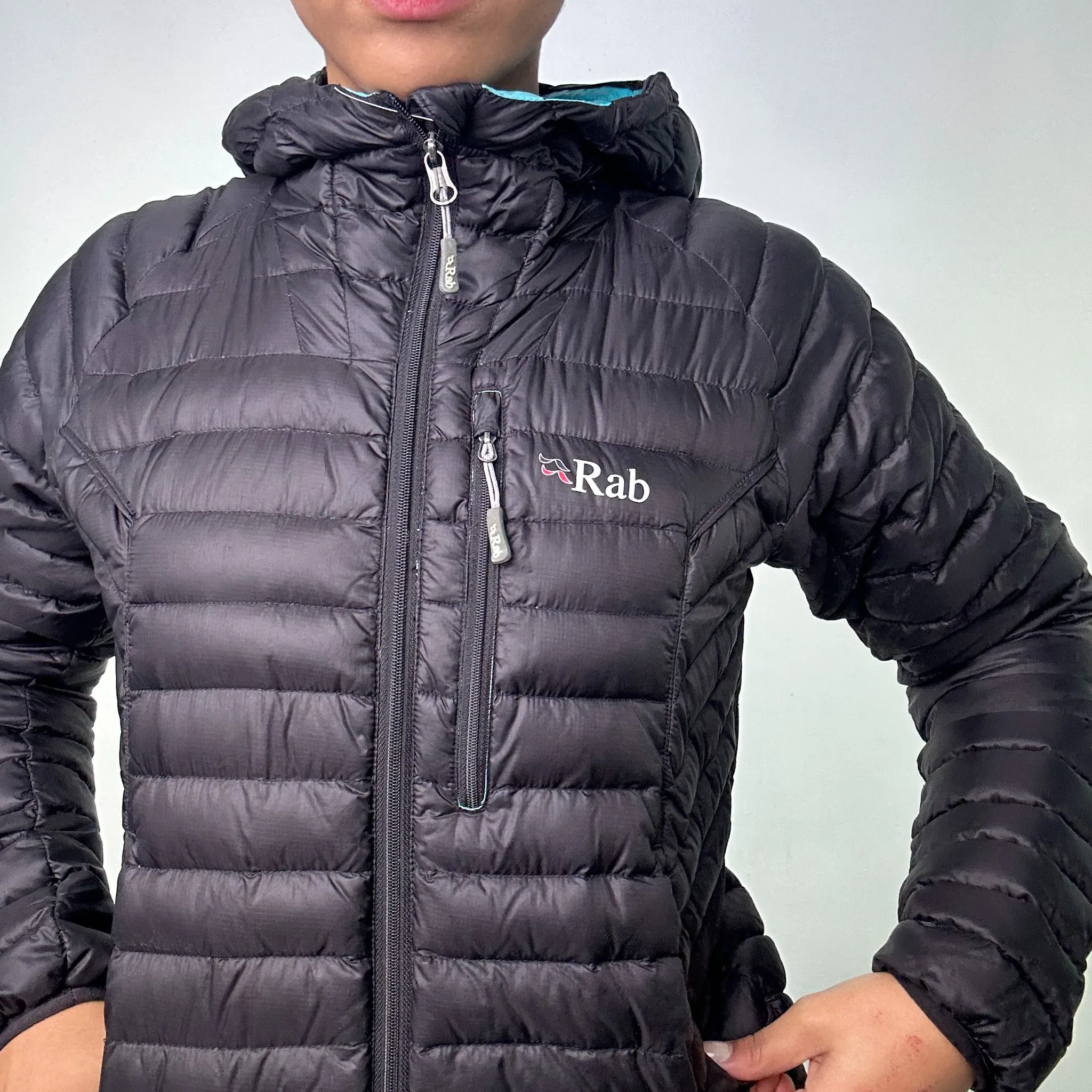 Black y2ks Rab Microlight Alpine Jacket Coat (S)