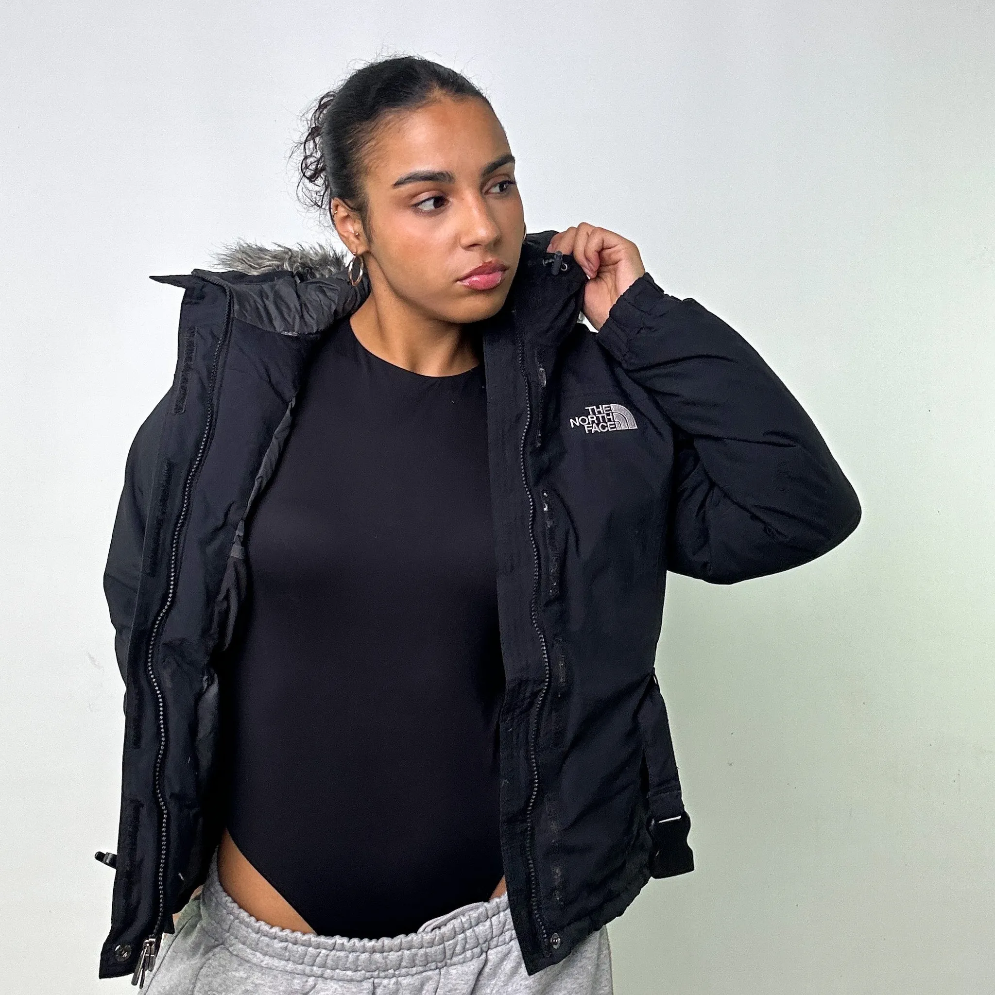 Black y2ks The North Face 550 Series Puffer Jacket Coat (S)