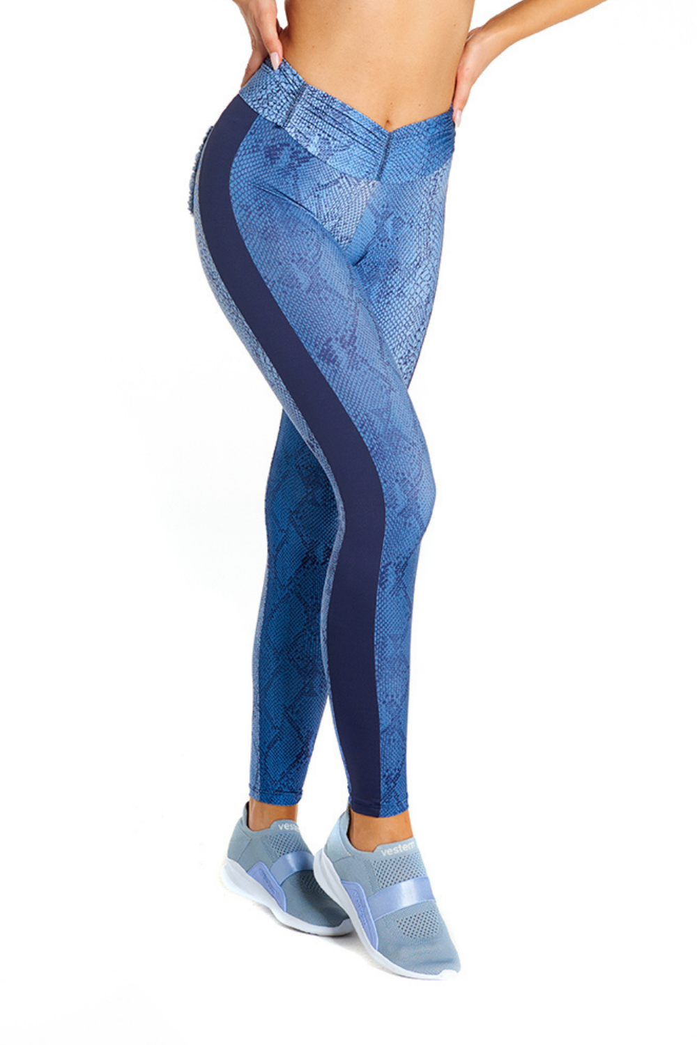 Blue Jungle Leggings with Back Pockets