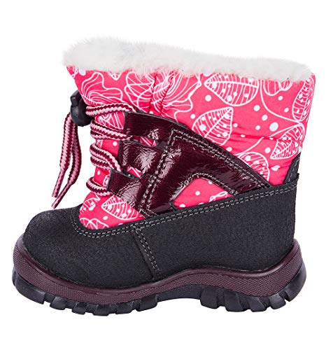 Boots 13-651/652 Coral Autumn Winter Cold Weather Outdoor Shoes for Boys and Girls - Genuine Leather - Natural Wool - Slip Resis