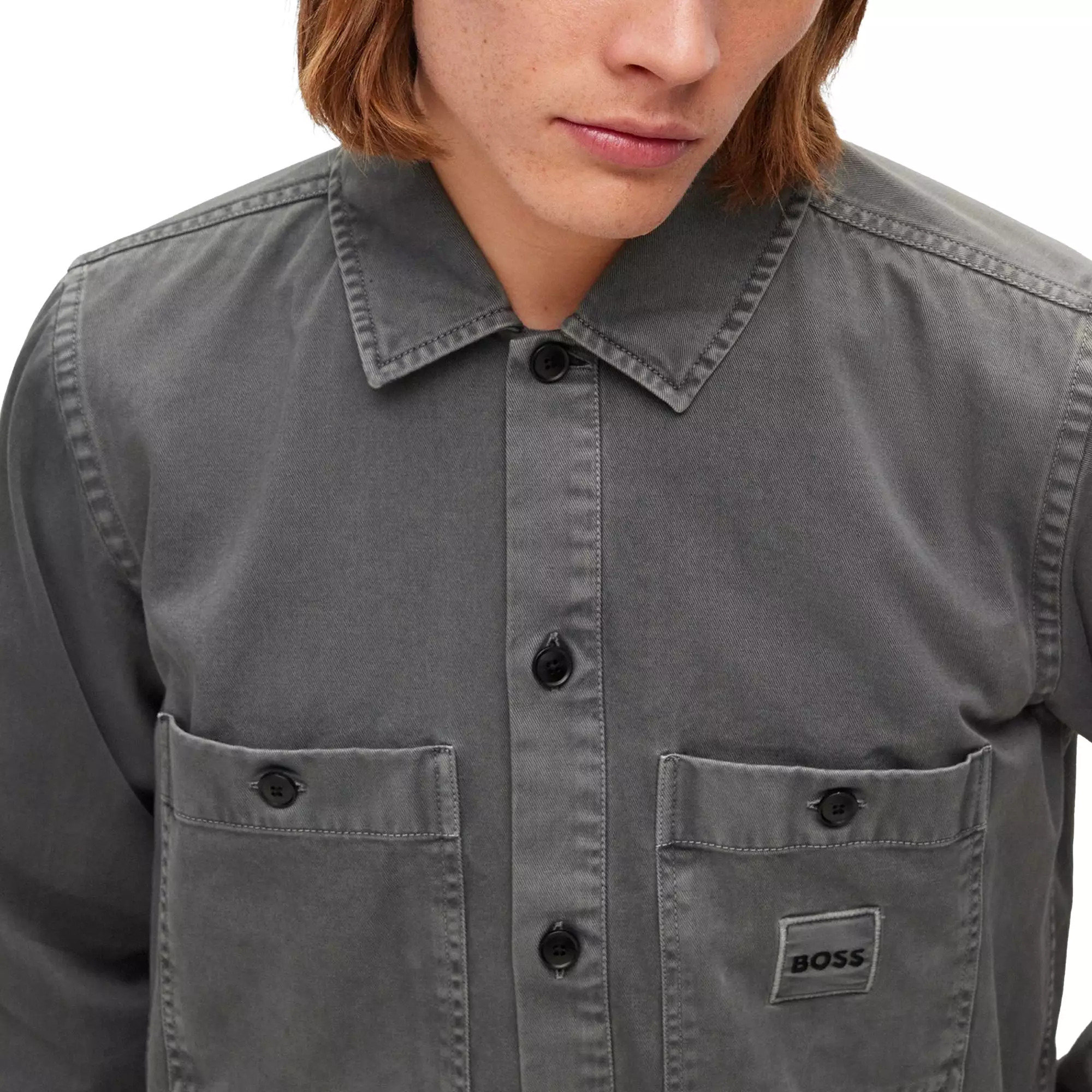 Boss Locky 1 Overshirt - Dark Grey