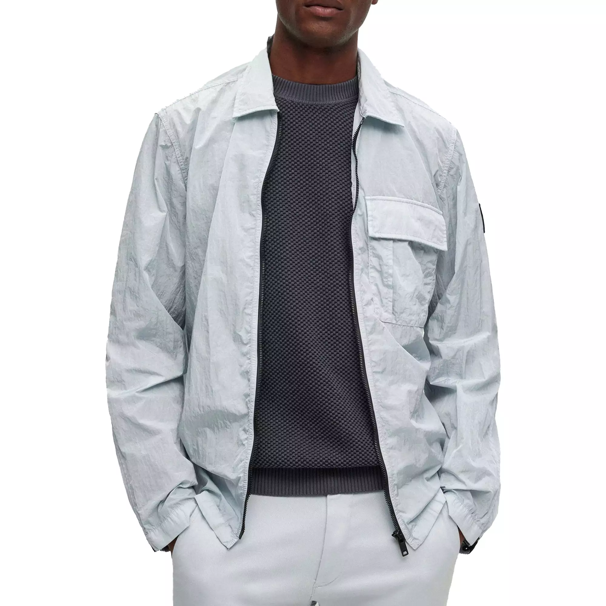 Boss Loony Shell Overshirt - Light Grey