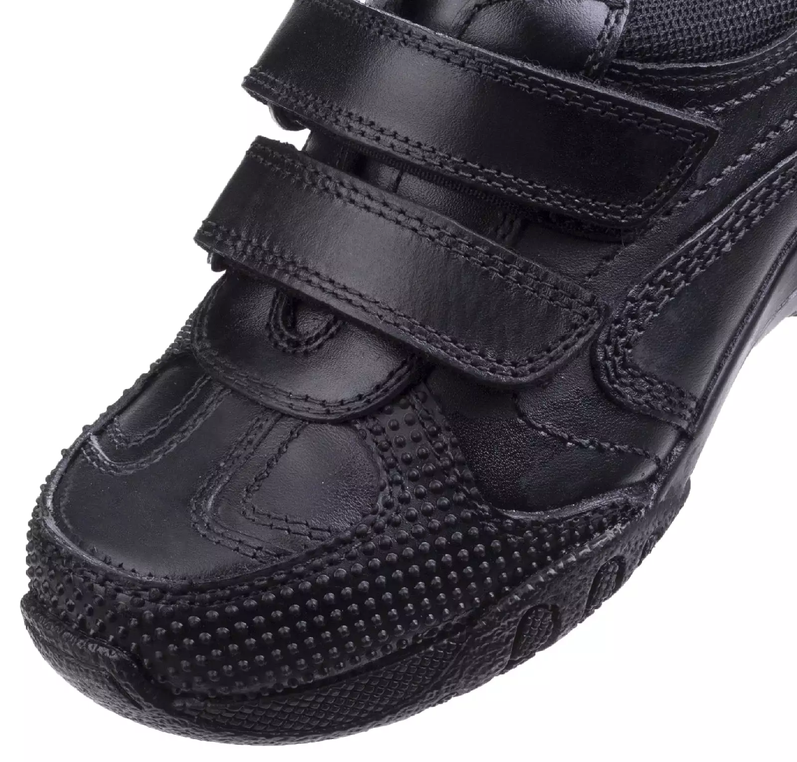 Boys Hush Puppies Shoes Strap Easy On Jezza School Sturdy Black