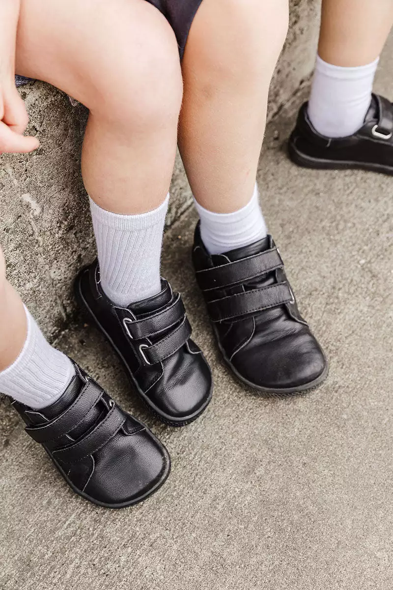 Bprimal Kids - Classic - Blackout (Leather) School Shoes