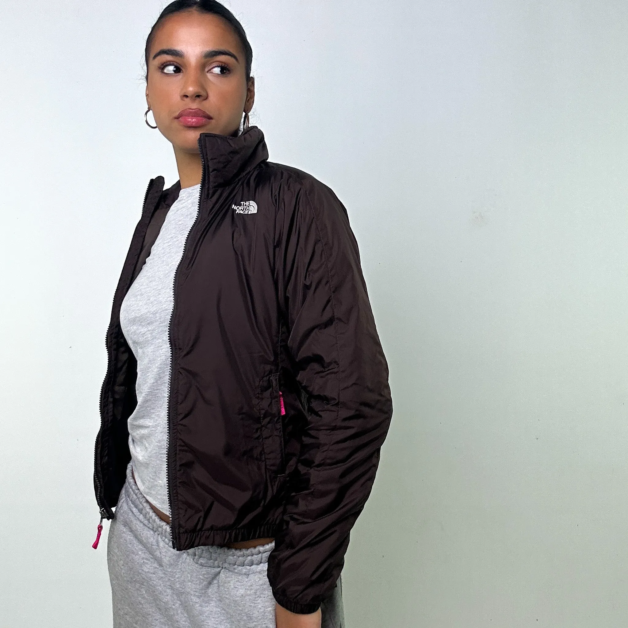 Brown 90s The North Face Puffer Jacket Coat (S)