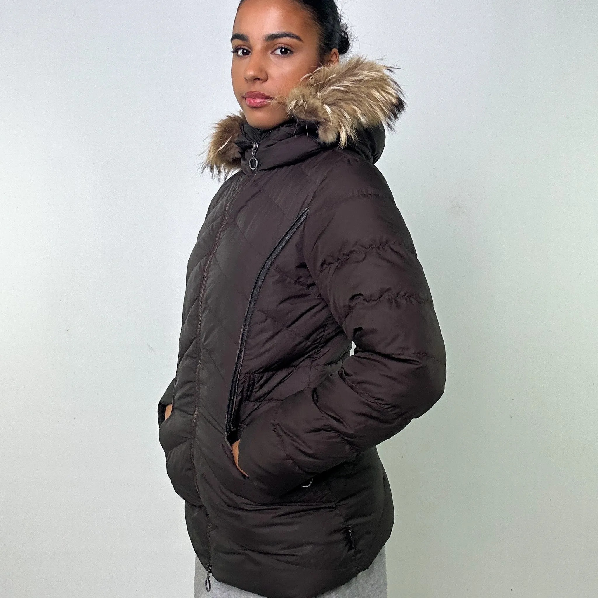 Brown y2ks Moncler Pepper Grenoble Puffer Jacket Coat (XS)