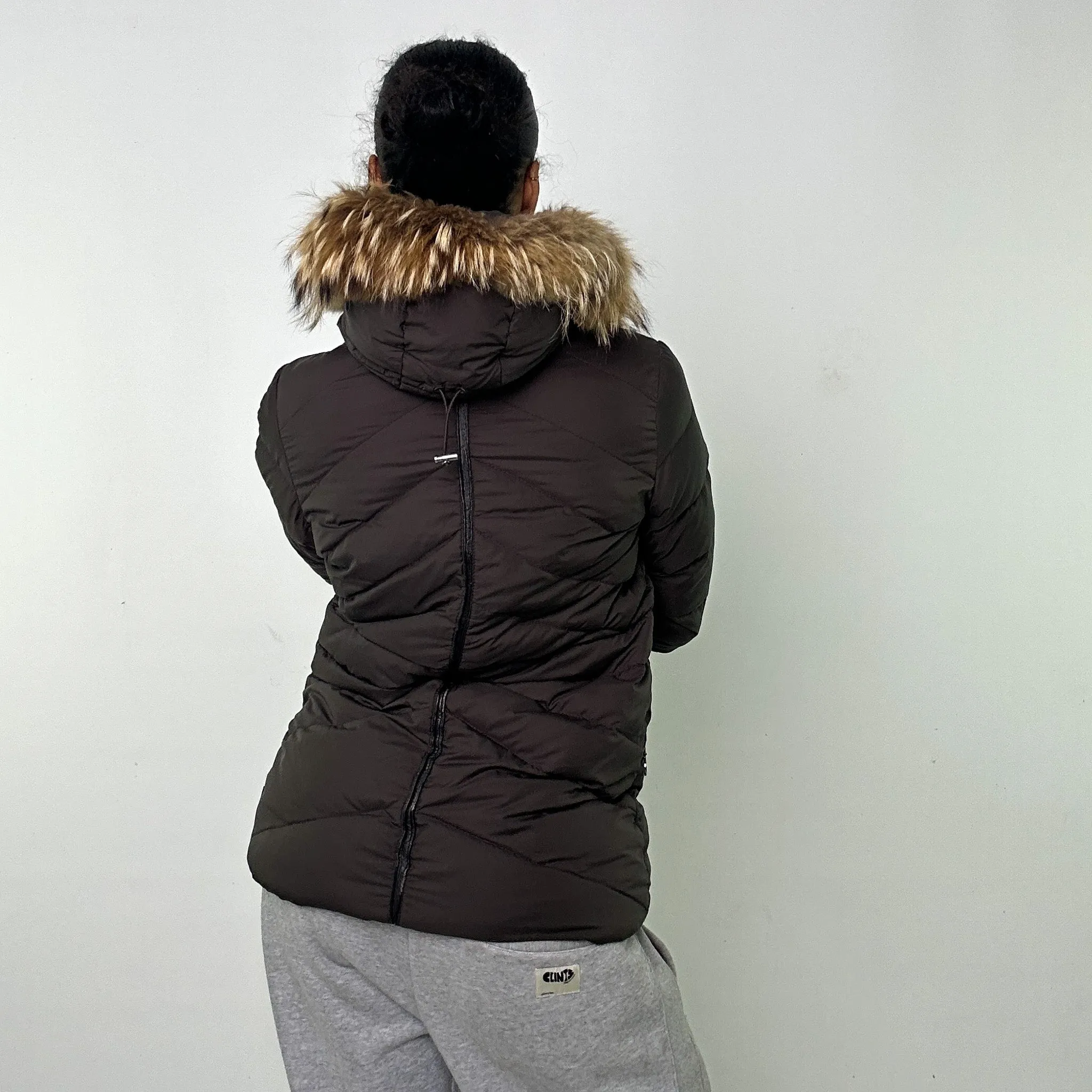 Brown y2ks Moncler Pepper Grenoble Puffer Jacket Coat (XS)