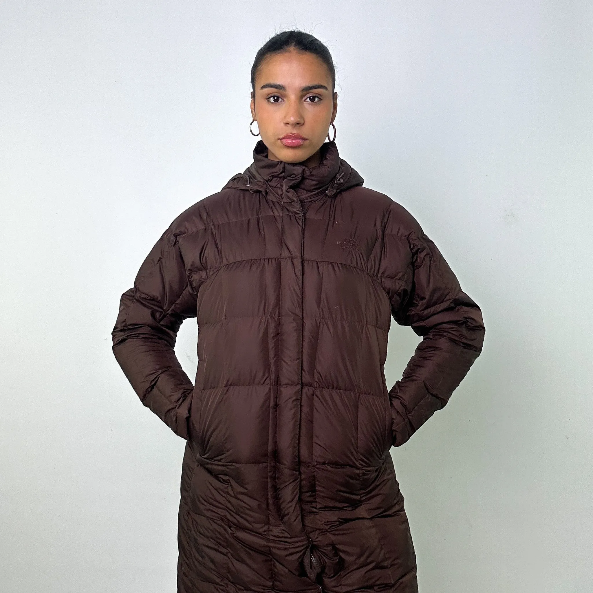 BROWN Y2KS THE NORTH FACE PUFFER JACKET COAT (