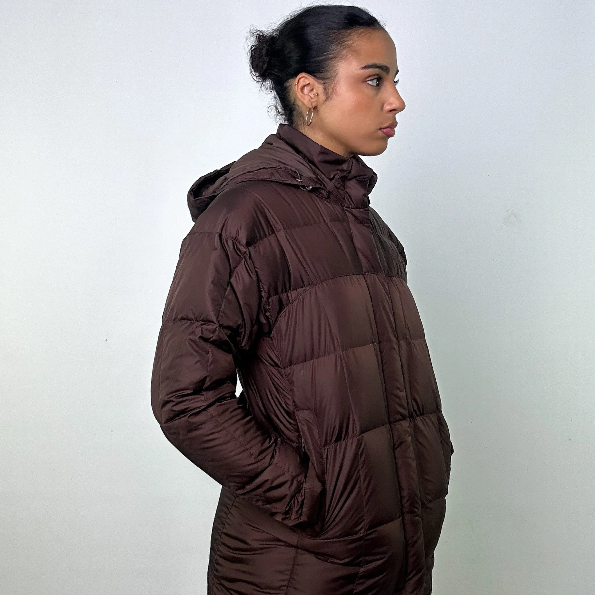 BROWN Y2KS THE NORTH FACE PUFFER JACKET COAT (