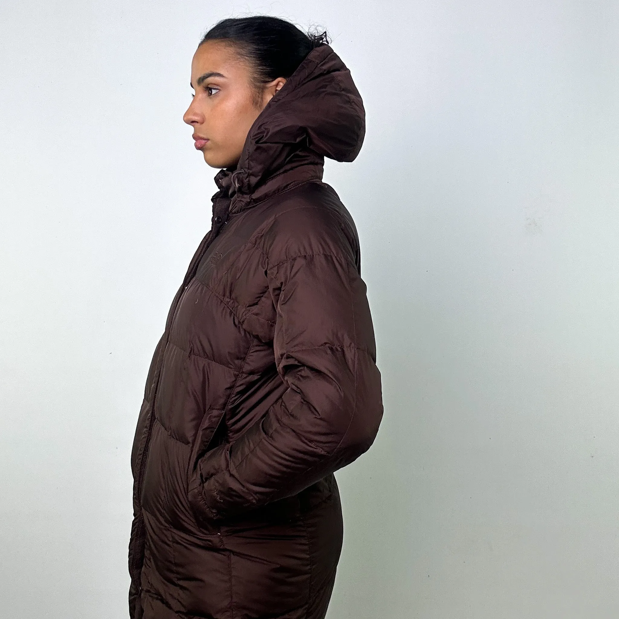 BROWN Y2KS THE NORTH FACE PUFFER JACKET COAT (