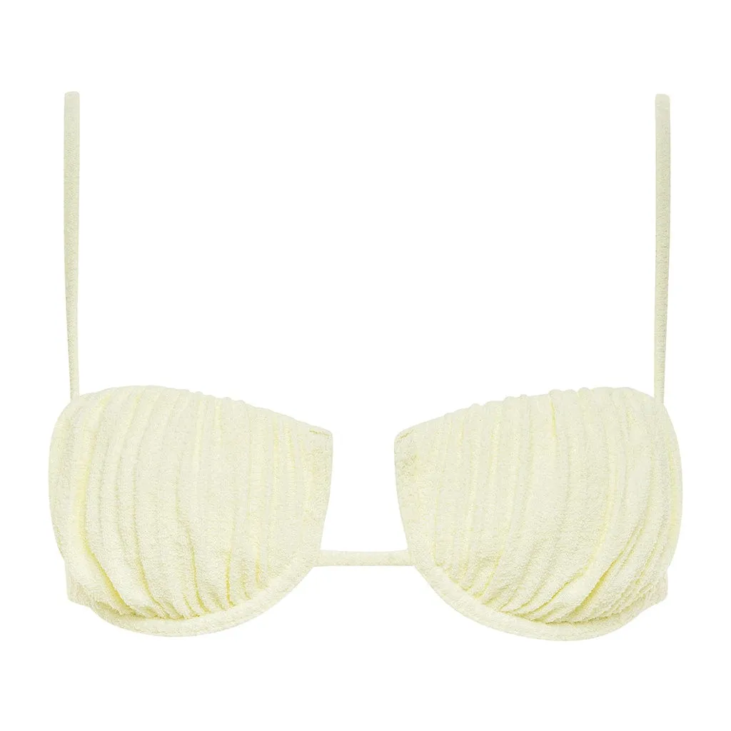 Buttercream Rib Petal Bikini Top