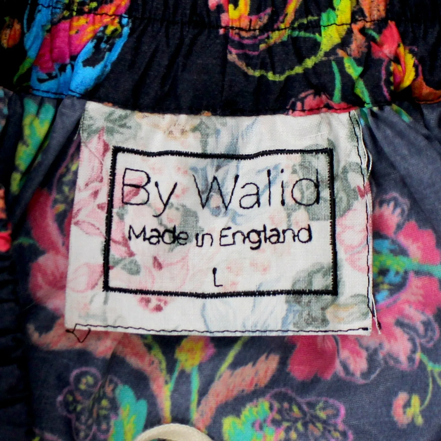 By Walid Black Floral Skirt