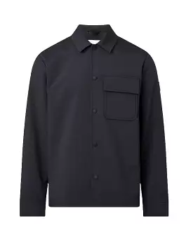 Camicia Uomo Calvin Klein Technical Knit Overshirt Nero