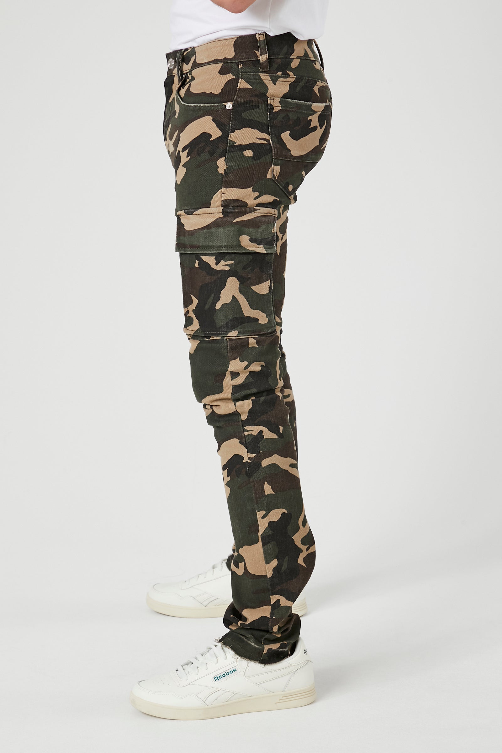 Camo Print Cargo Skinny Jeans