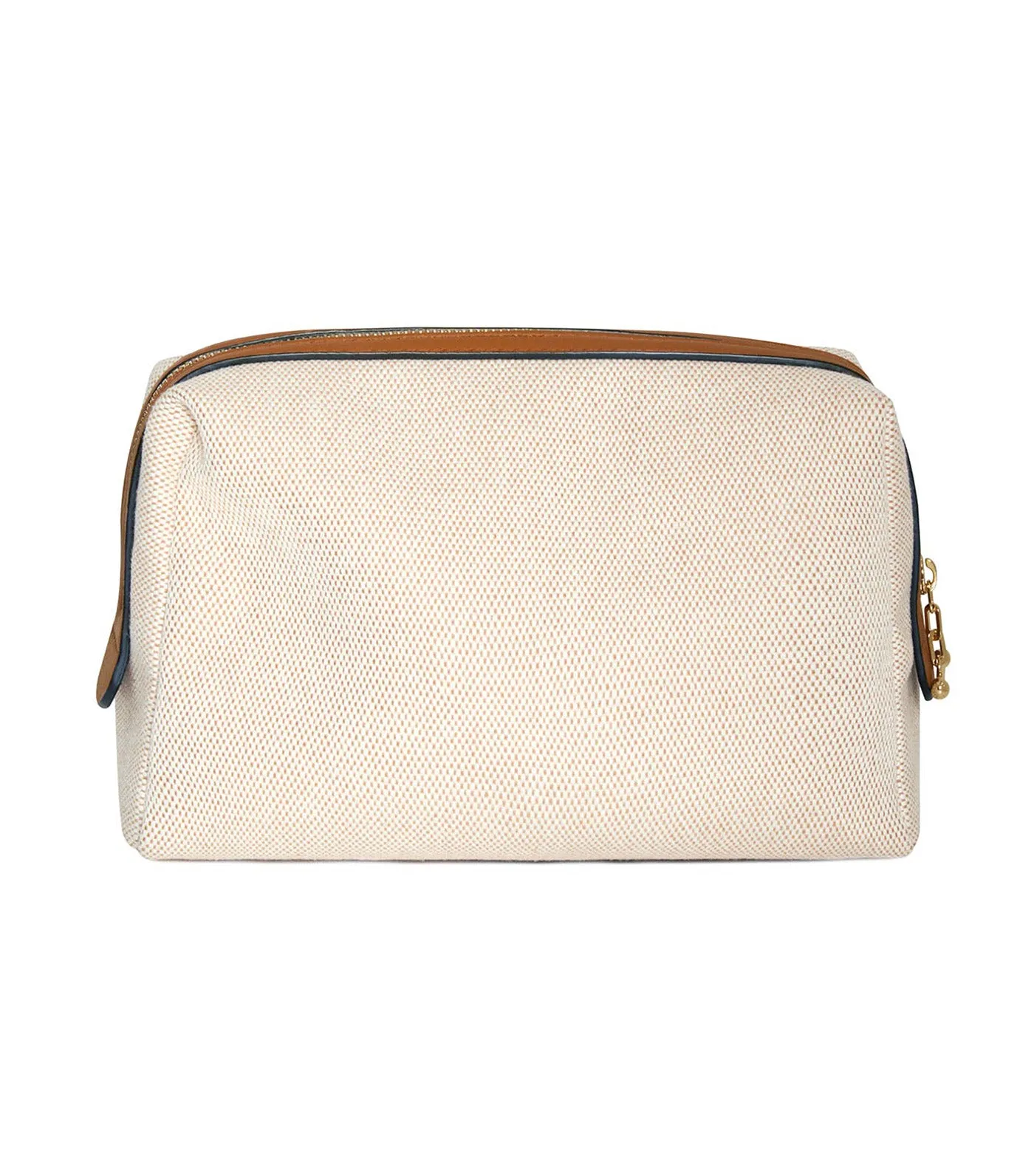 Cosmetic Pouch Canvas Ecru/Tan