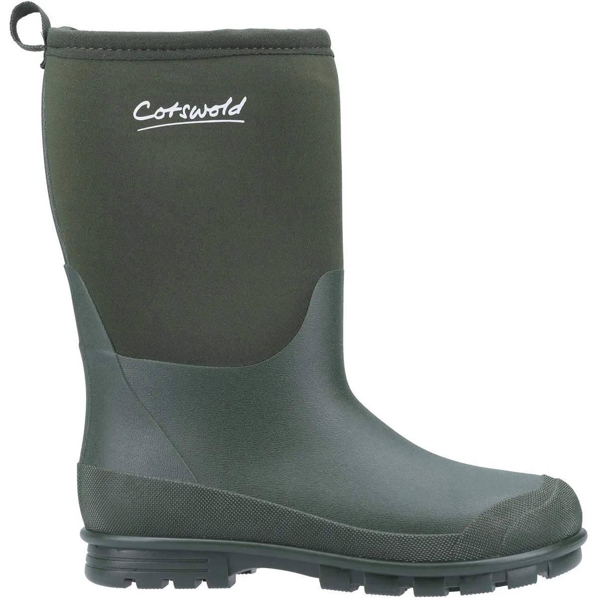 Cotswold Hilly Neoprene Kids Wellington Boot Green