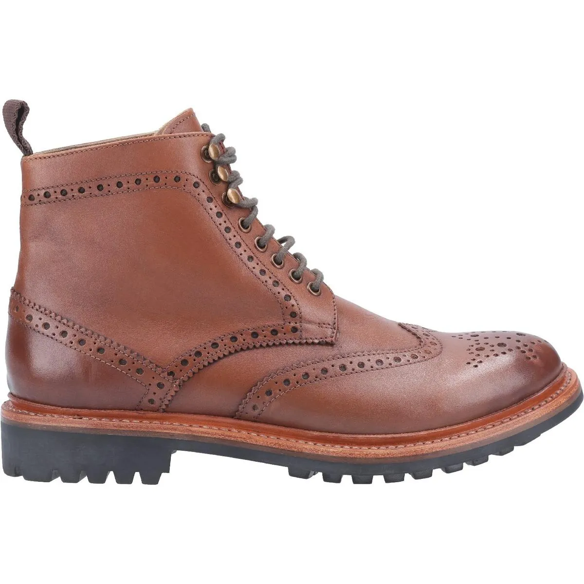 Cotswold Rissington Commando Goodyear Welt Lace Up Boot Brown