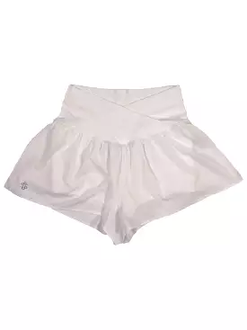 Cross Waist Shorts in White