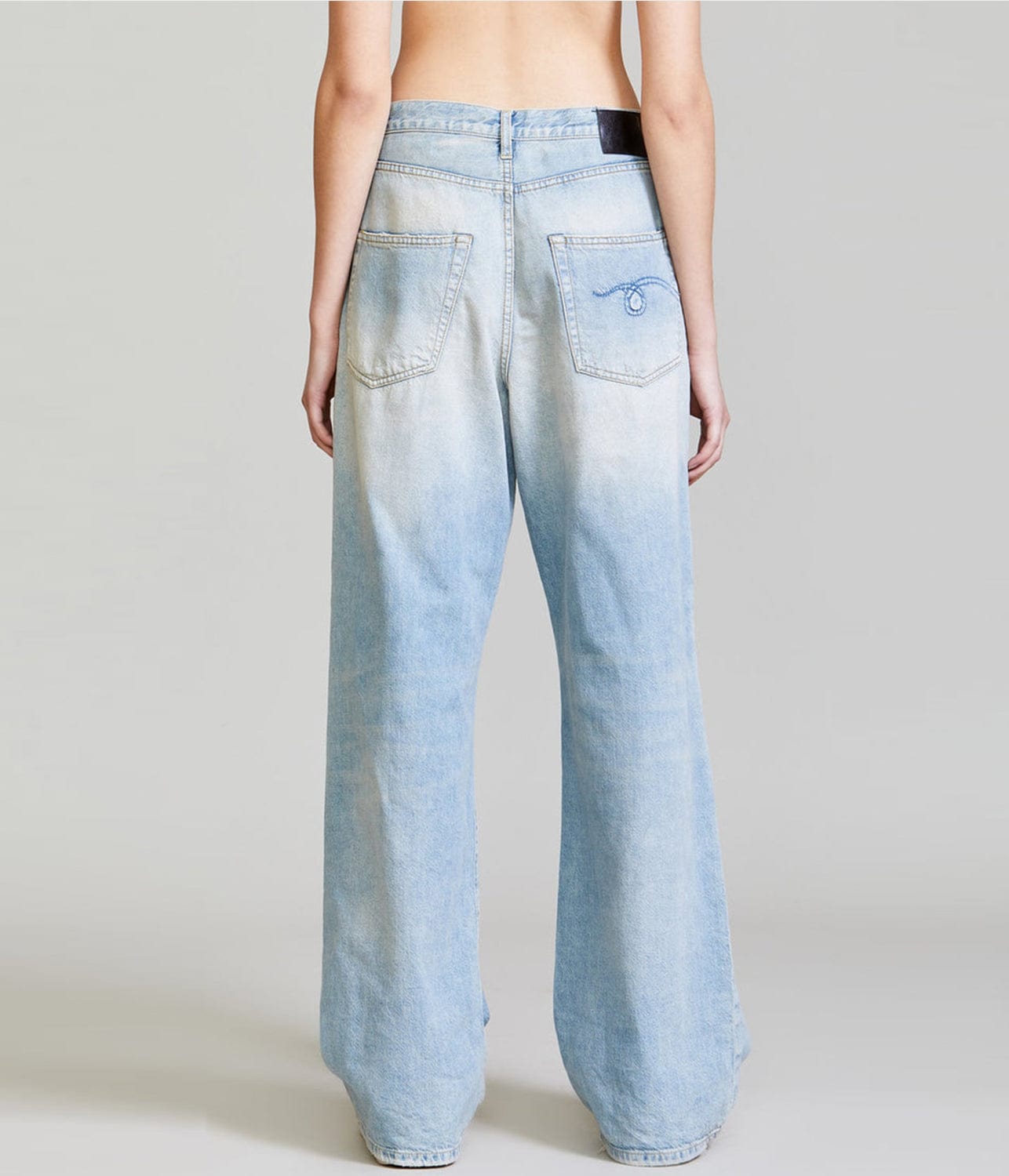 DAMON PLEATED WIDE LEG PANT- LENNON BLUE