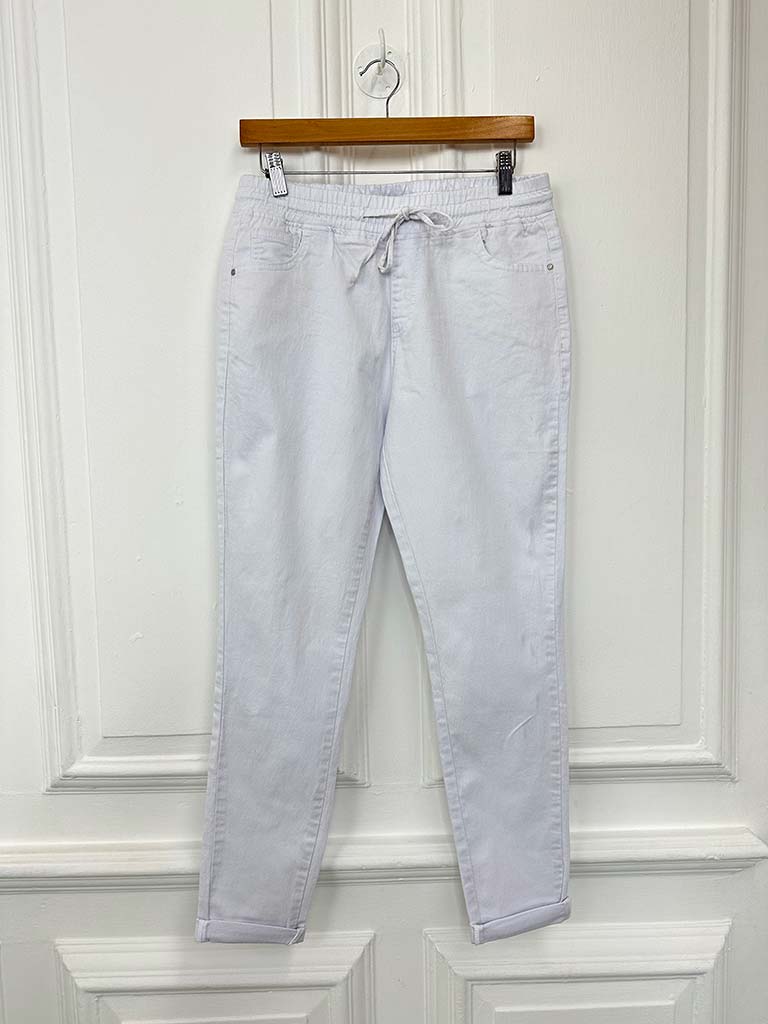 Denim Jogger Jeans - White