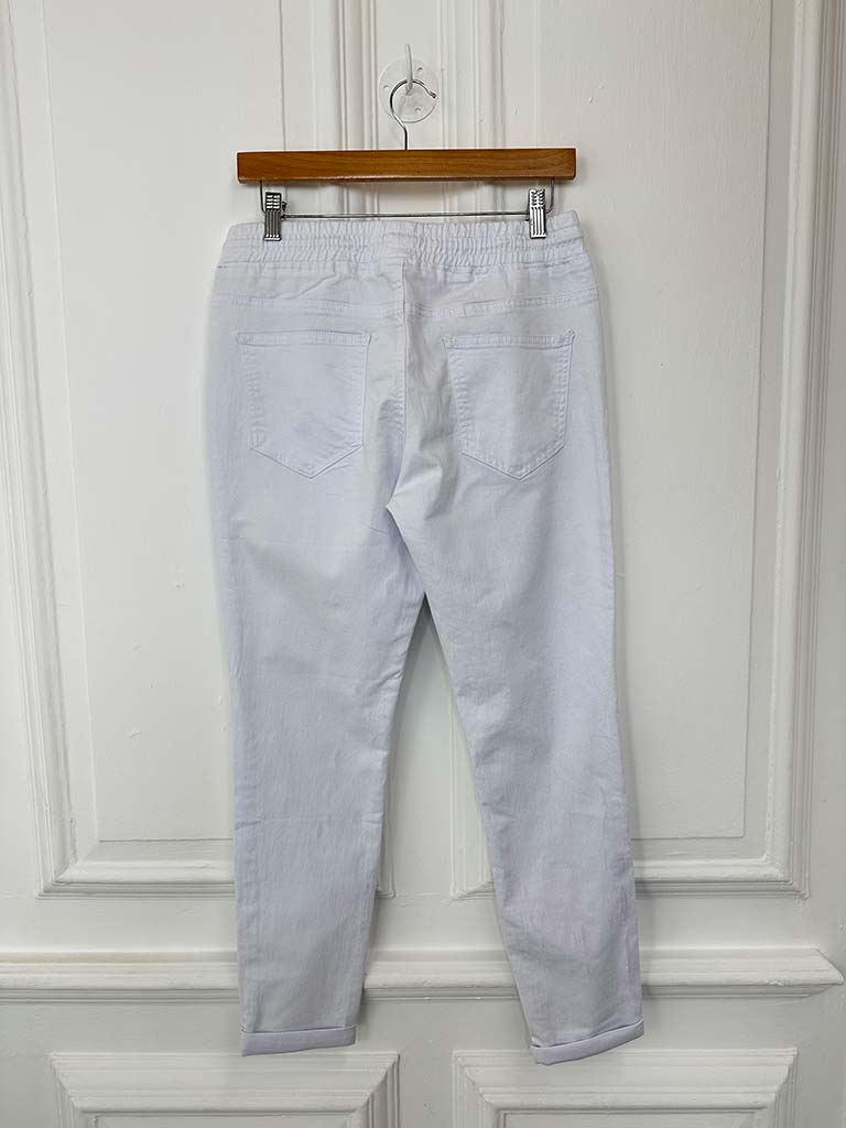 Denim Jogger Jeans - White